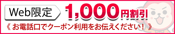 Web限定1,000円割引クーポン